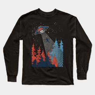 UFO Abduction Distressed Long Sleeve T-Shirt